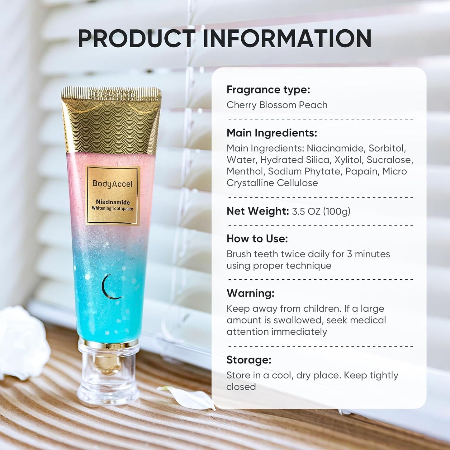 Niacinamide Whitening Toothpaste – Remove Yellow Stains in Days