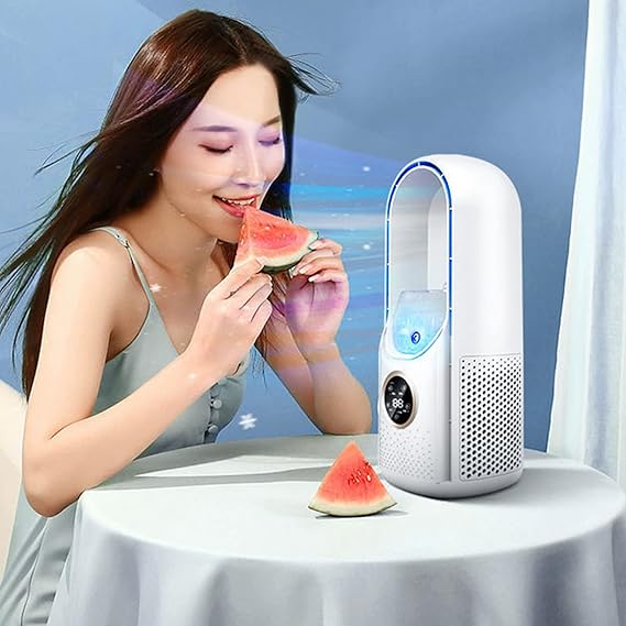 Air Bladeless Fan with 6 Adjustable Wind Speeds