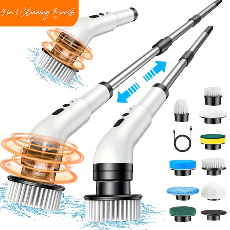 9 in 1 Electric Cleaning Brush For Kitchen And Bathroom